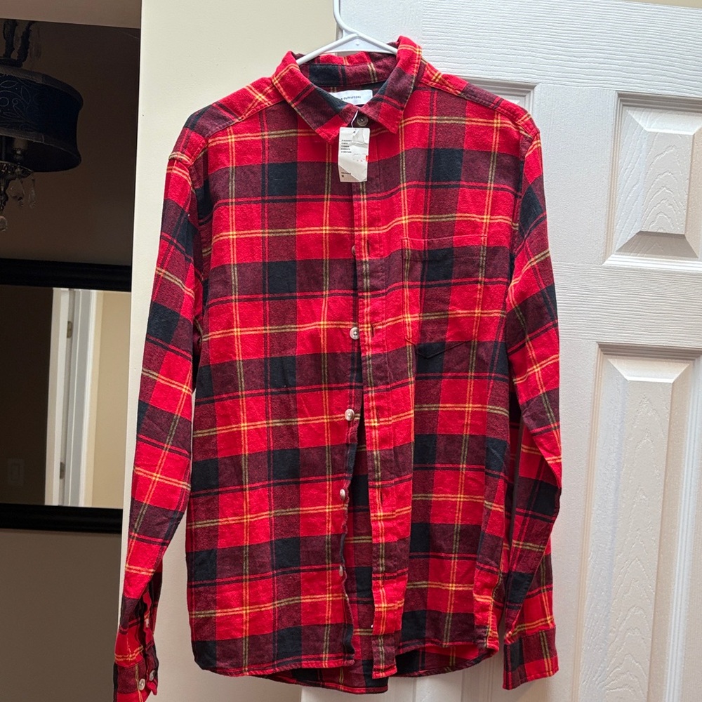 Urban Outfitters flannel Red flannel shirt Men’s medium NWT